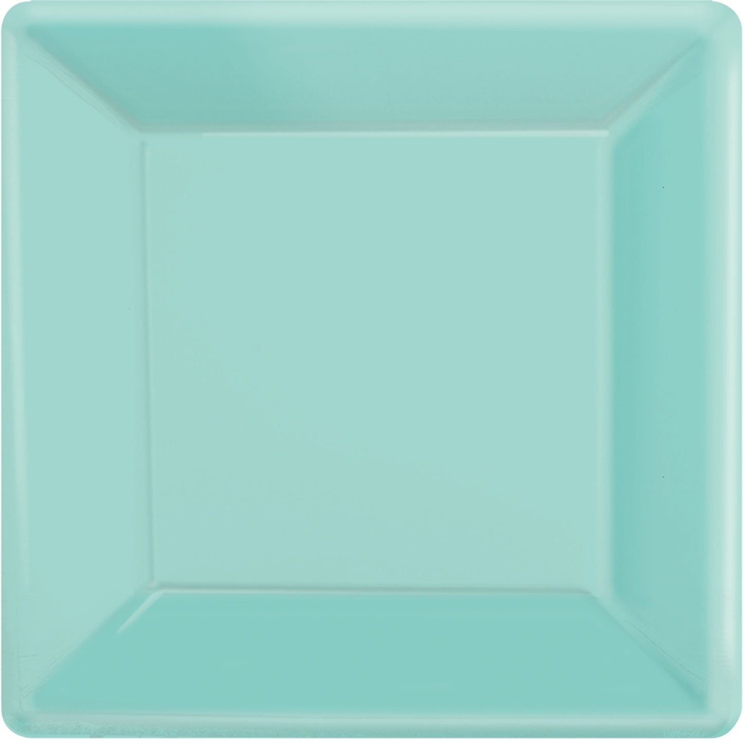 Paper Plates 17cm Square 20CT-Robin's-egg Blue