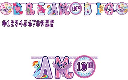 My Little Pony Friendship Adventures Jumbo Add-An-Age Letter Banner