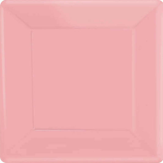 Paper Plates 17cm Square 20CT-New Pink