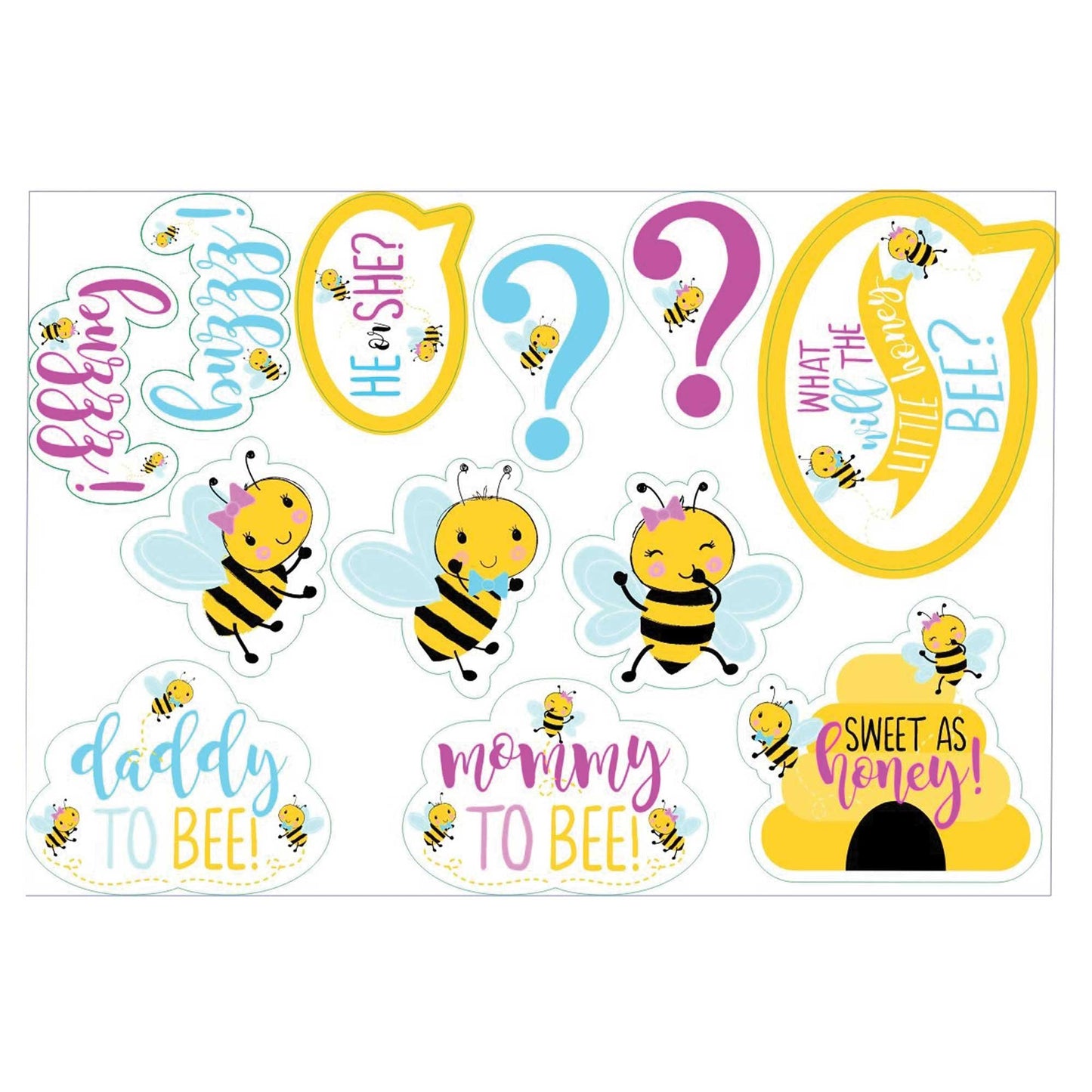 What Will it Bee? Cardboard Cutouts Assorted Shapes & Sizes