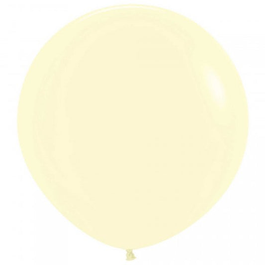 Sempertex 60cm Pastel Matte Yellow Latex Balloons 620, 3PK