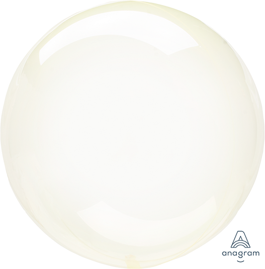 Crystal Clearz Yellow Round Balloon S40