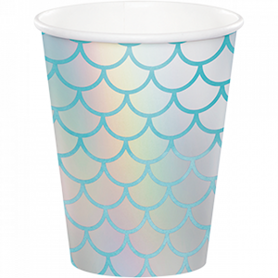 Mermaid Shine Iridescent Cups Paper 266ml