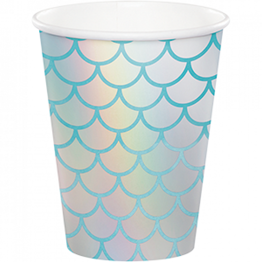 Mermaid Shine Iridescent Cups Paper 266ml