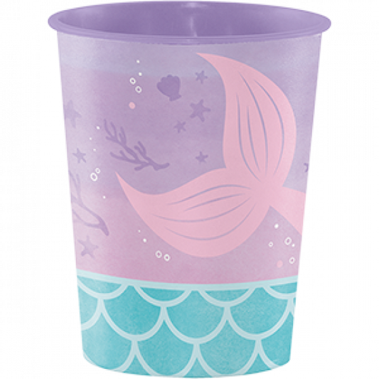 Mermaid Shine Iridescent Keepsake Souvenir Favor Cup Plastic 473ml