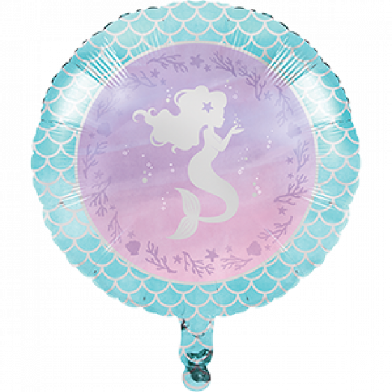 45cm Mermaid Shine Iridescent Foil Balloon