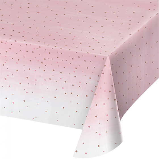 Rose All Day Tablecover Plastic All Over Print Rose Gold Foil 137cm x 259cm