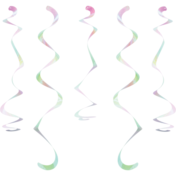 Iridescent Foil Dizzy Danglers Hanging Swirls 45cm