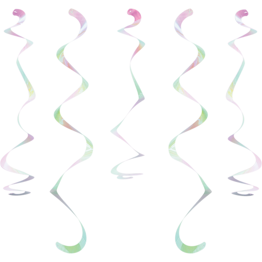 Iridescent Foil Dizzy Danglers Hanging Swirls 45cm