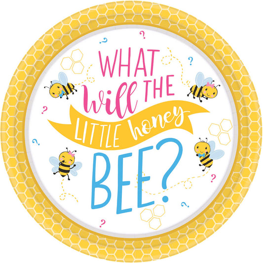 What Will it Bee? 17cm Round Paper Plates