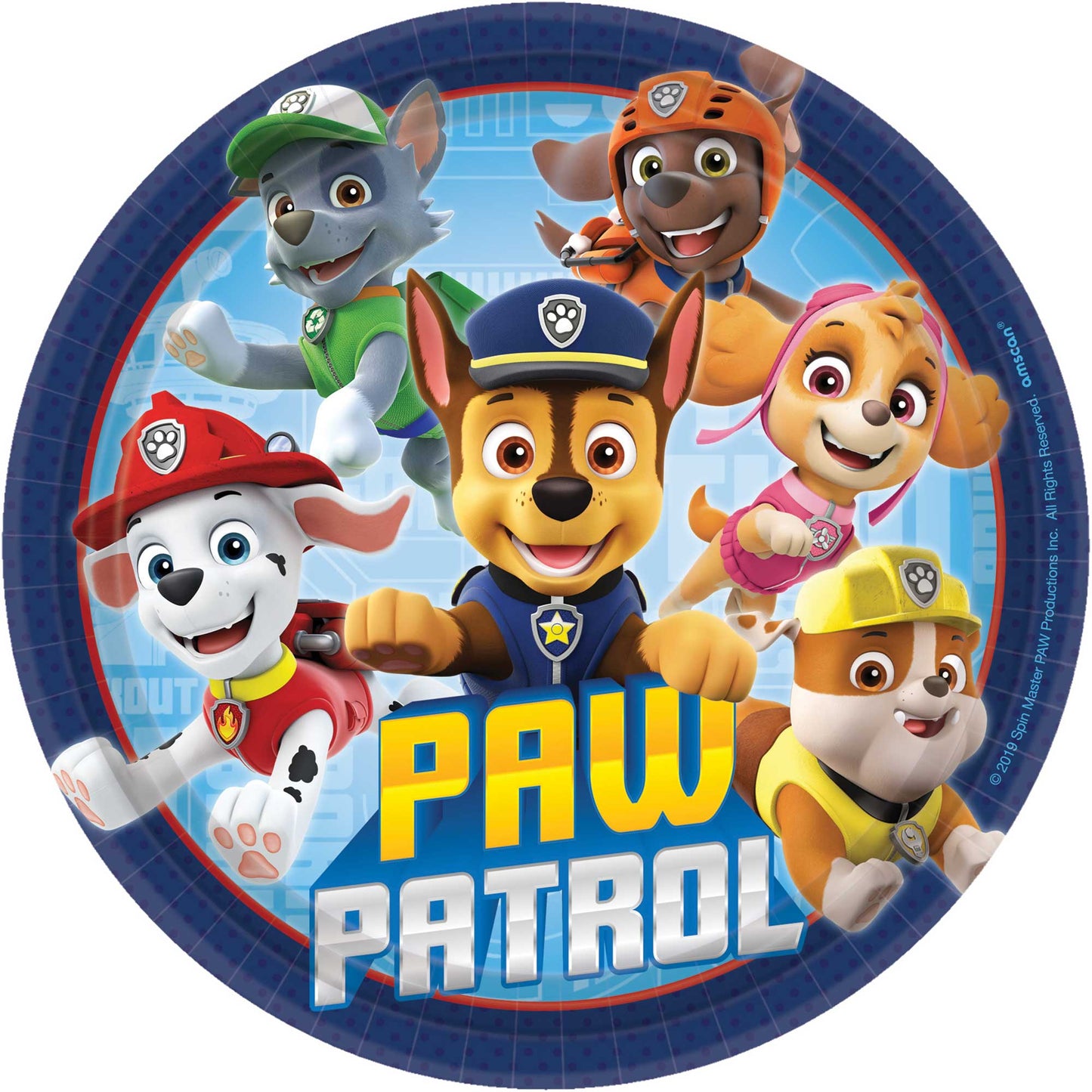 Paw Patrol Adventures 17cm Round Paper Plates