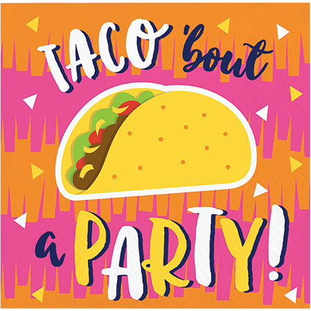 Fiesta Fun Beverage Napkins Taco bout a PARTY