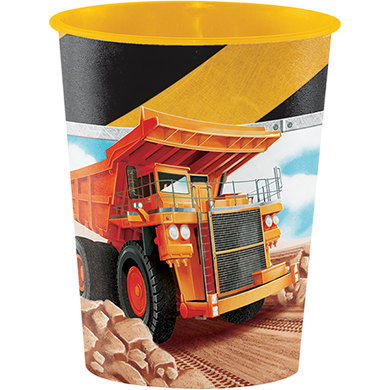 Big Dig Construction Keepsake Souvenir Favor Cup Plastic 473ml