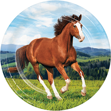 Horse and Pony Dinner Plates Paper 22cm