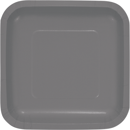 Glamour Gray Square Lunch Plates Paper 18cm