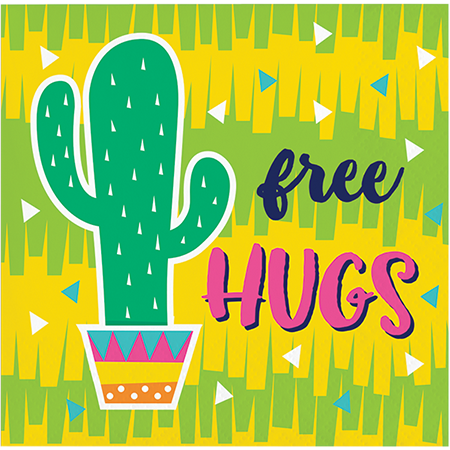 Fiesta Fun Beverage Napkins Cactus Design free HUGS