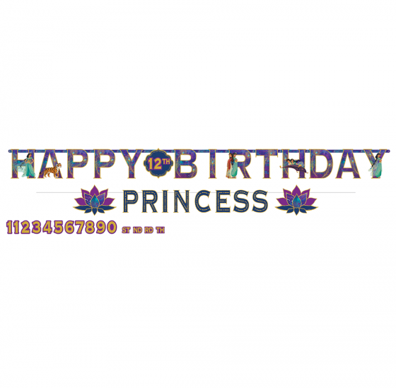 Aladdin Jumbo Add An Age Letter Banner Happy Birthday