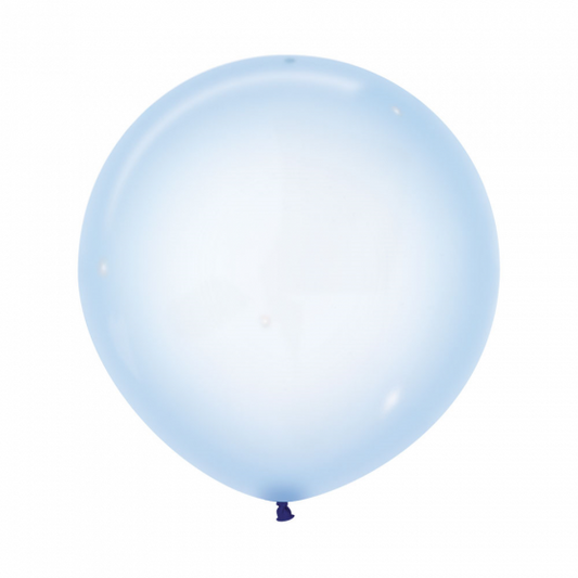 Sempertex 60cm Crystal Pastel Blue Latex Balloons 339, 3PK