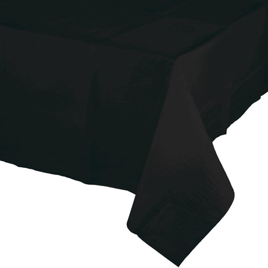 Black Velvet Tablecover Tissue & Plastic Back 137cm x 274cm