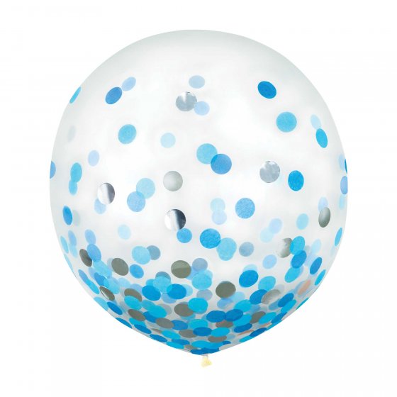 Latex Balloons 60cm & Confetti Multi-Coloured