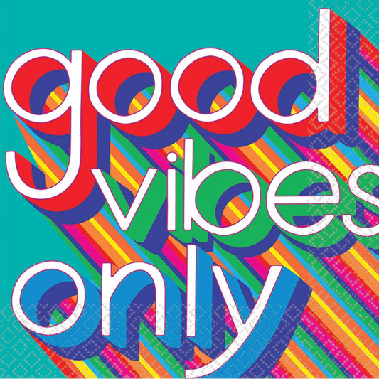 Good Vibes 70's Lunch Napkins