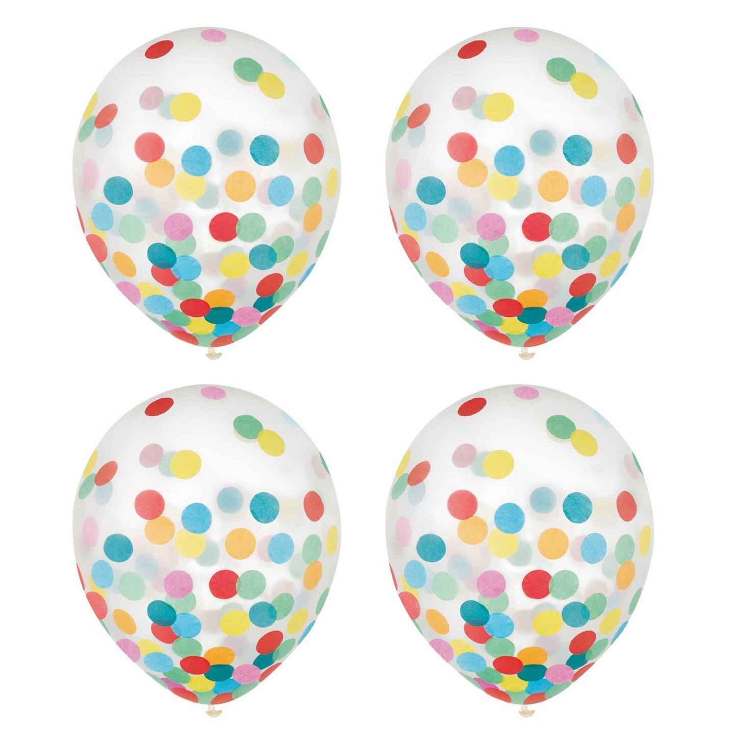 Latex Balloons 30cm & Confetti Multi-Coloured