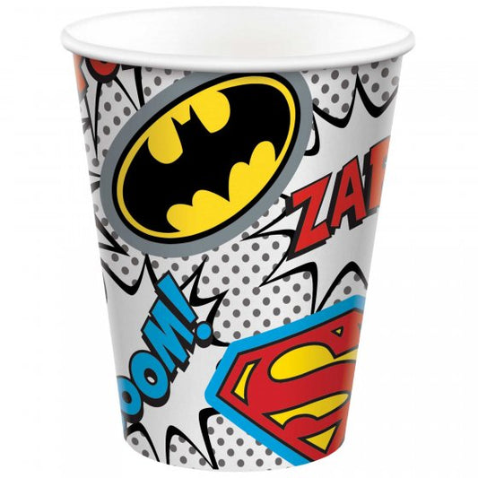 Justice League Heroes Unite 9oz / 266ml Paper Cups