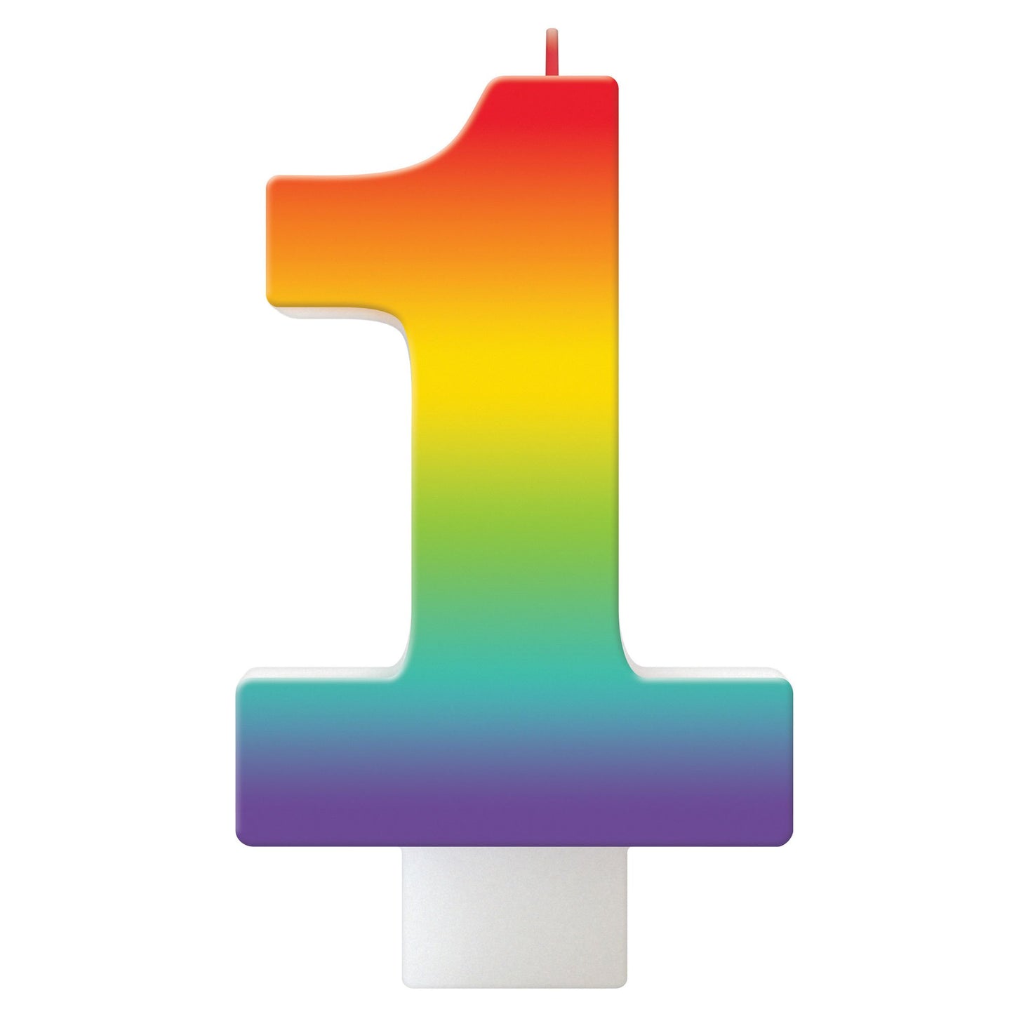 Birthday Celebration Rainbow Candle Number #1