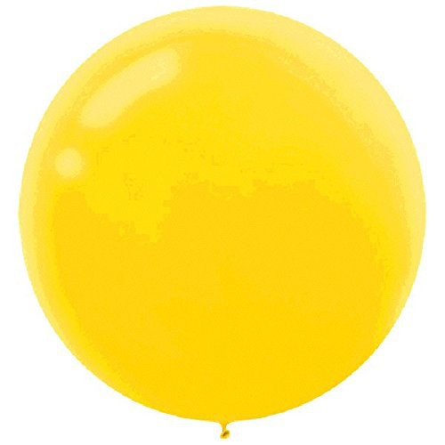 Latex Balloons 60cm 4 Pack Yellow Sunshine