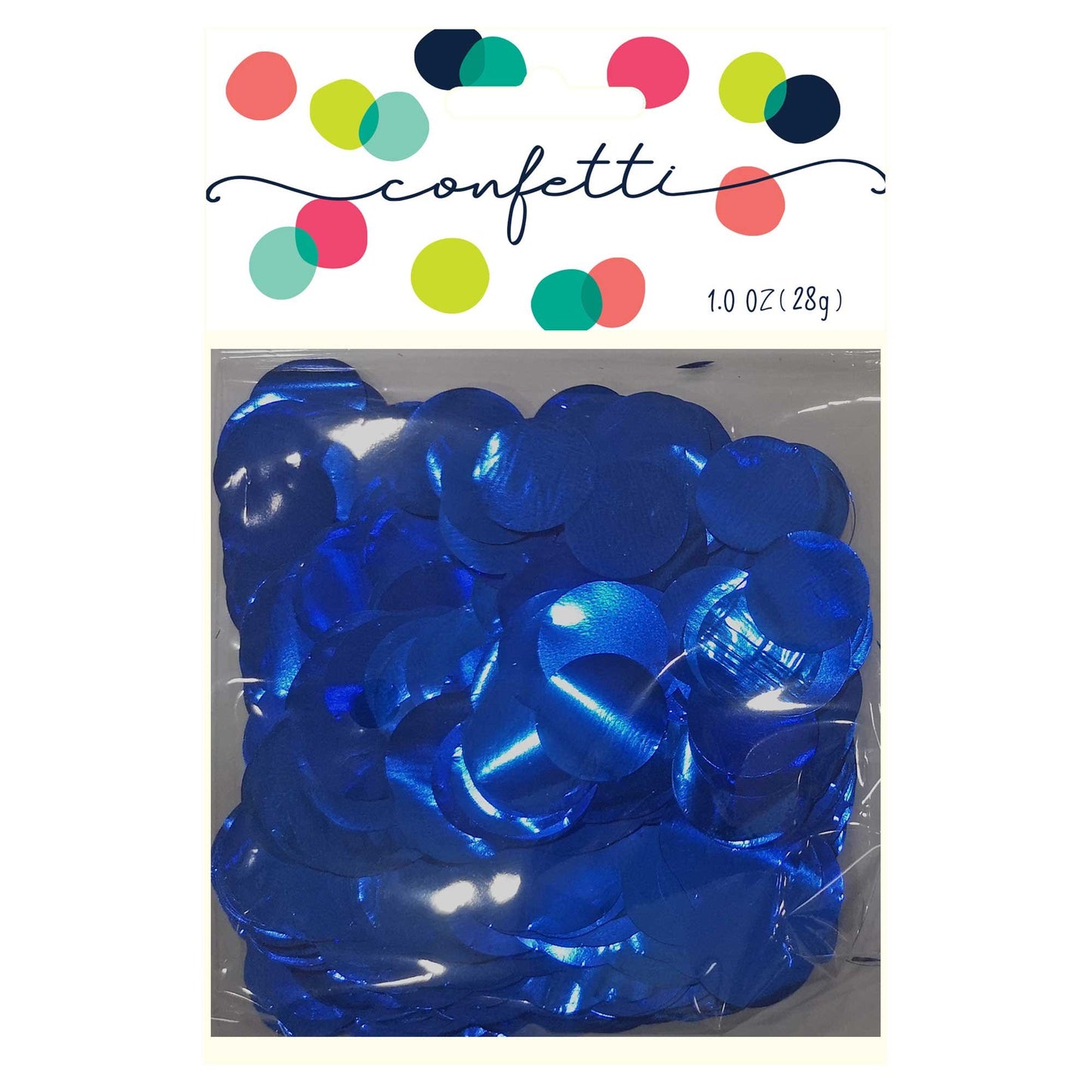 Confetti Circles Metallic Royal Blue 2cm Foil 28g