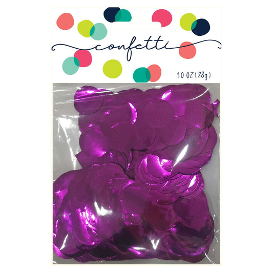 Confetti Circles Metallic Hot Pink 2cm Foil 28g