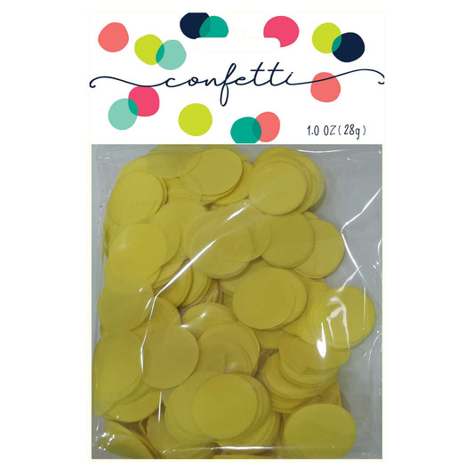 Confetti Circles Yellow 2cm Tissue Paper 28g
