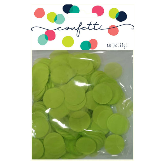 Confetti Circles Lime Green 2cm Tissue Paper 28g