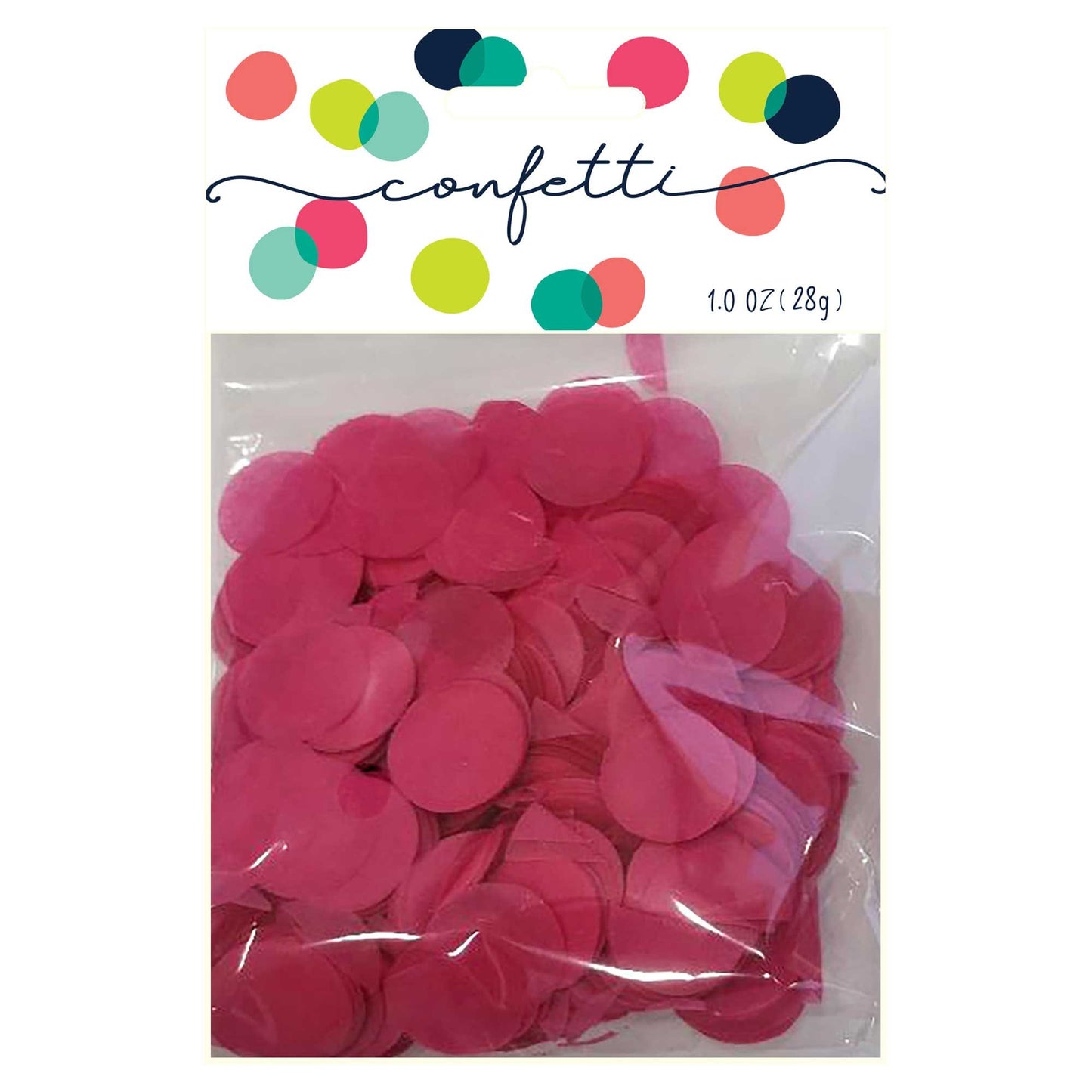 Confetti Circles Hot Pink 2cm Tissue Paper 28g