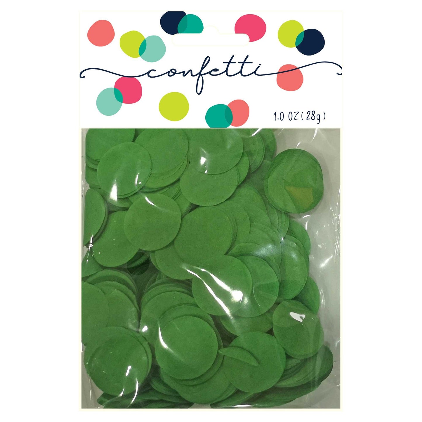 Confetti Circles Dark Green 2cm Tissue Paper 28g