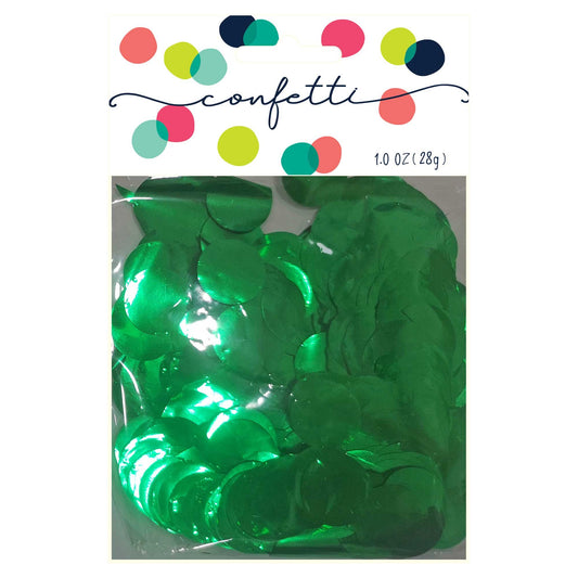 Confetti Circles Metallic Dark Green 2cm Foil 28g