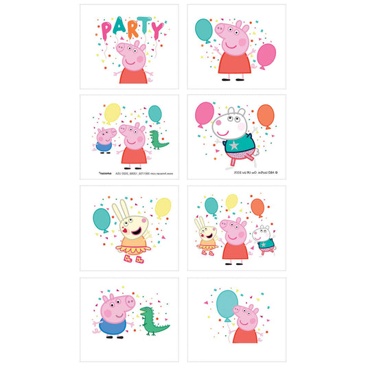Peppa Pig Confetti Party Tattoos