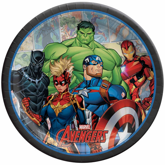 Marvel Avengers Powers Unite 23cm Round Paper Plates