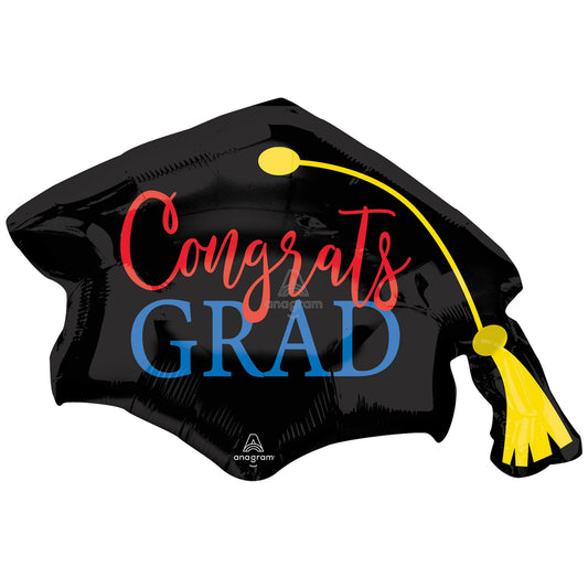 SuperShape Congrats Grad Red & Blue Hat P30