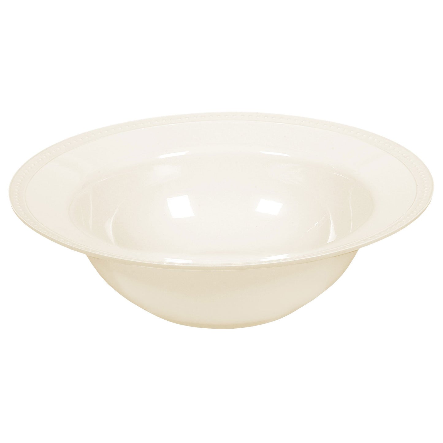 Premium Serving Bowl White with Beaded Rim