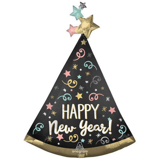 SuperShape Confetti Satin Happy New Year Hat P35