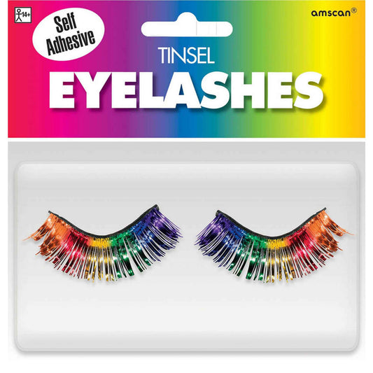 Tinsel Eyelashes - Rainbow