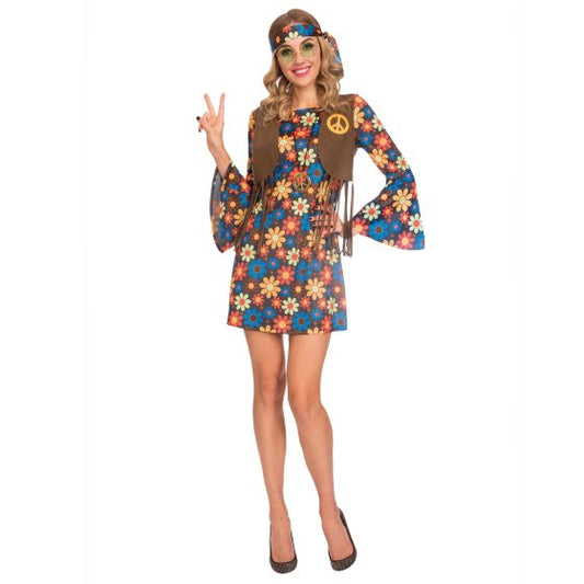Costume Groovy Hippy Woman Size 14-16