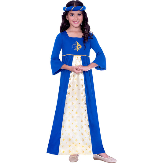 Costume Tudor Princess Blue Girls 10-12 Years