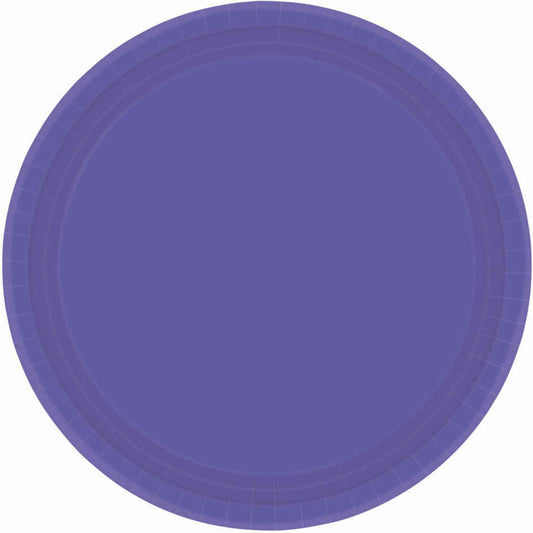 Paper Plates 17cm Round 20CT - New Purple