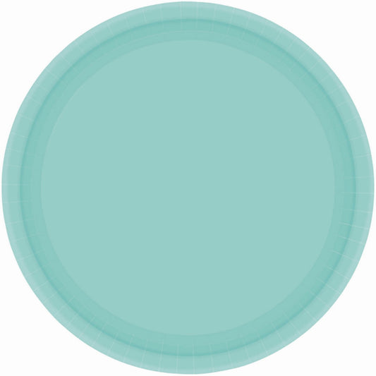 Paper Plates 17cm Round 20CT - Robin's Egg Blue