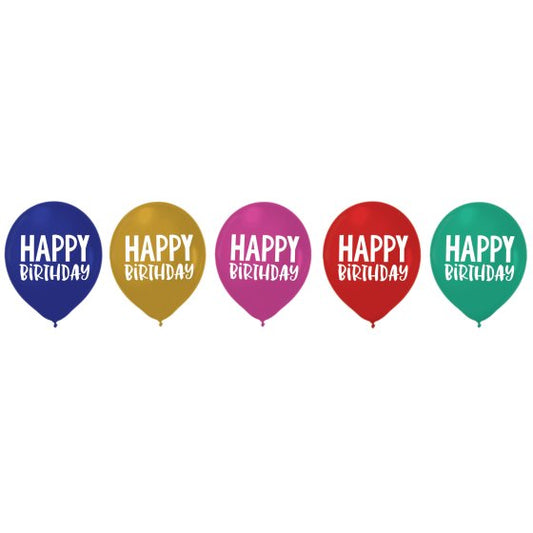 Happy Dots Happy Birthday 30cm Latex Balloons