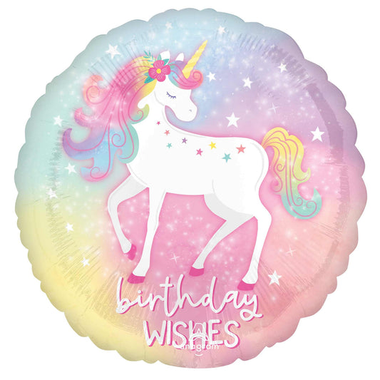45cm Standard HX Enchanted Unicorn Birthday Wishes S40