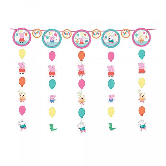 Peppa Pig Confetti Party Hanging String Decorations