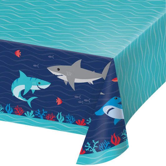 Shark Party Tablecover All Over Print Paper 137cm x 259cm